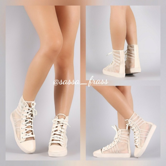 Shoes - Mesh Combat Boots, Size 10M EUC